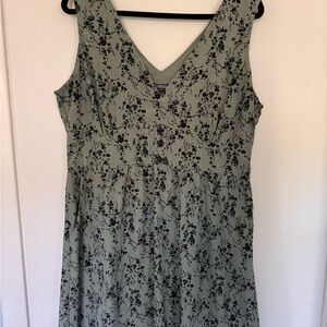 Disturbia green floral corset button dress